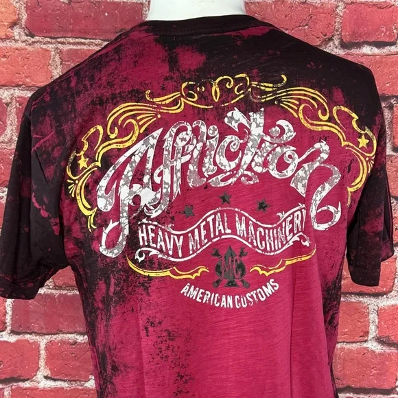 Affliction American Customs Men's Short Sleeve Graphic T-shirt -Size:XL/2XL- NWT - Picture 7 of 10
